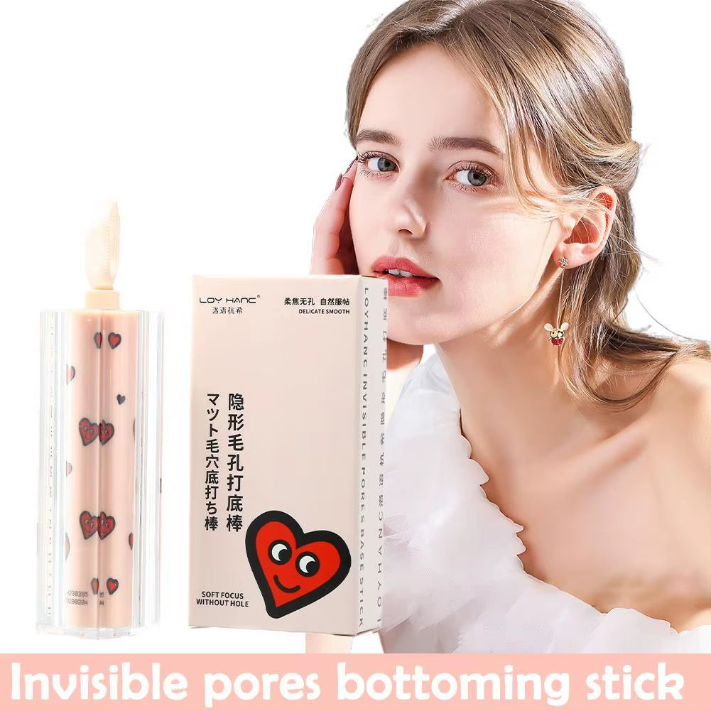 Invisible Pore Primer Stick Waterproof Pore Eraser Face Primer Makeup Base Oil-Control Moisturizing Fine Lines Isolation Make Up