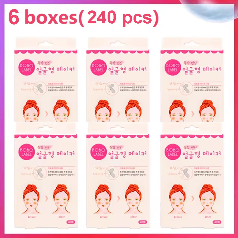 40Pcs/10Sheets V Lift Face Sticker Invisible Makeup Adhesive Lift Face Tape Slim Patch Breathable Sticker Lifting Tighten Chin