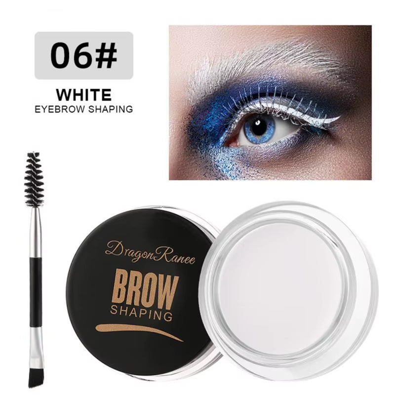 6 Color Eyebrow Cream Gel Tattoo Makeup Eye Brow Tint Long-Lasting Pigment Enhancer Eyebrow Enhancer with Brush Eyes Makeup
