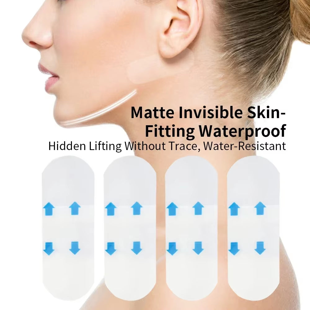 40Pcs/10Sheets V Lift Face Sticker Invisible Makeup Adhesive Lift Face Tape Slim Patch Breathable Sticker Lifting Tighten Chin