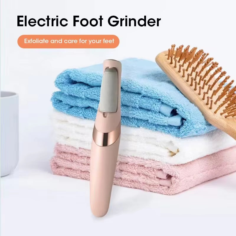 NEW USB Electric Dead Skin Pedicure Automatic Foot Grinder Rechargeable Roller Feet Pedicure Tool with 2 Removable Roller Heads