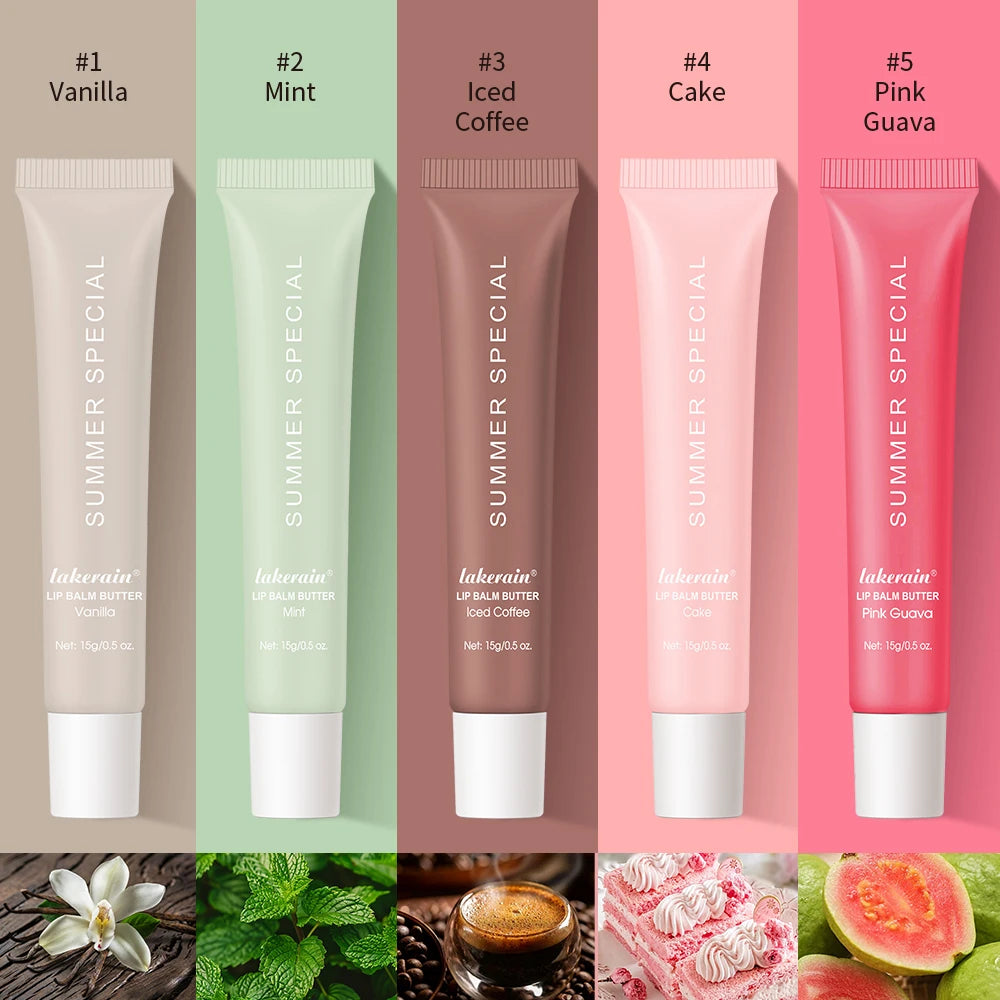 Summer Lip Balm Moisturizing Mirror Lip Gloss Lip Vanilla Mint Iced Coffee Cake Smell Lipstick Transparent Lip Oil Makeup