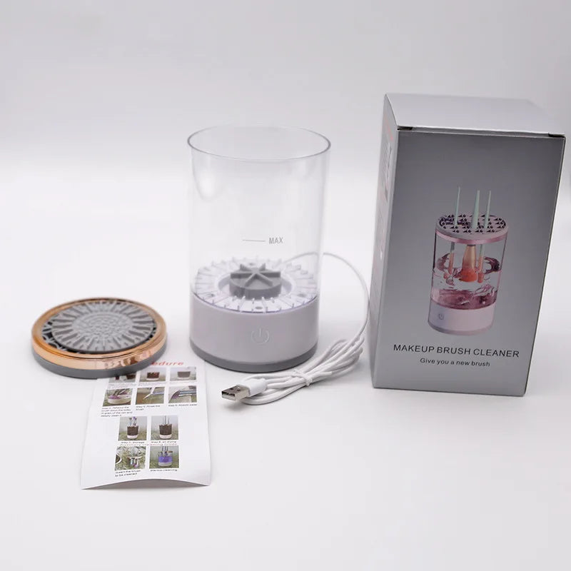 Electric 3 in 1 Makeup Brush Cleaneing Machine Makeup Brush Dryer Portable Automatic USB Cosmetic Brushes Cleaner Tool