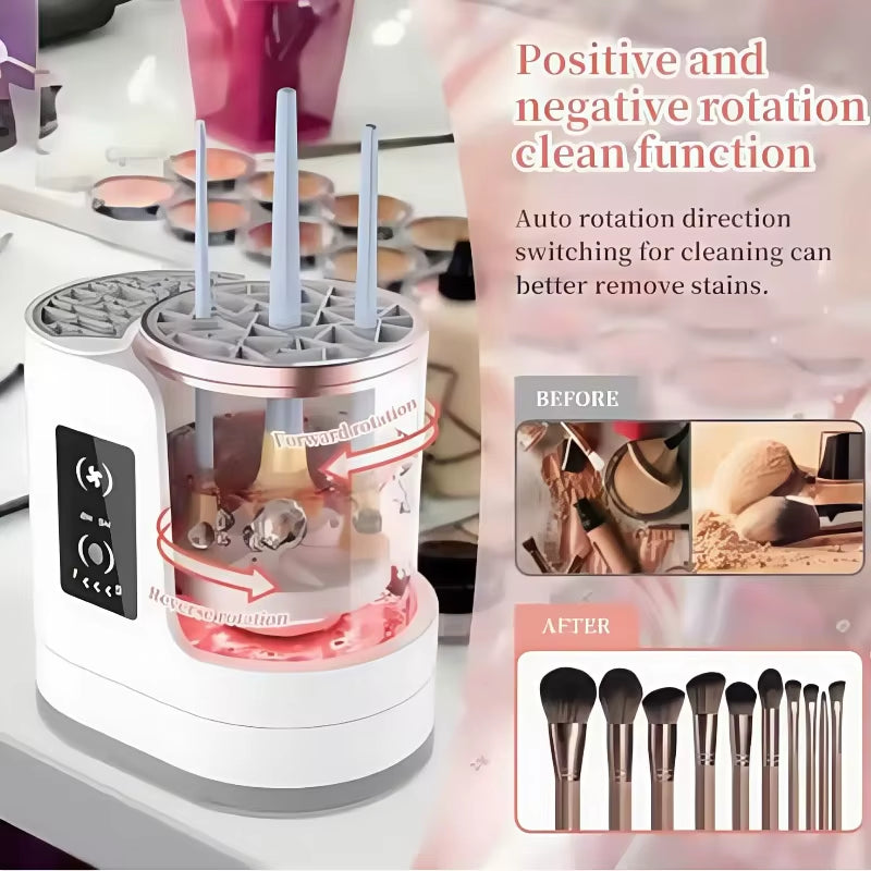 Electric 3 in 1 Makeup Brush Cleaneing Machine Makeup Brush Dryer Portable Automatic USB Cosmetic Brushes Cleaner Tool