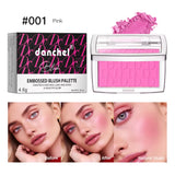 Hot Matte Embossed Blush Palette Rosy Blusher Facial Blush Powder High Pigmented Pink Coral Rouged for Cheeks Smooth Cosmetics