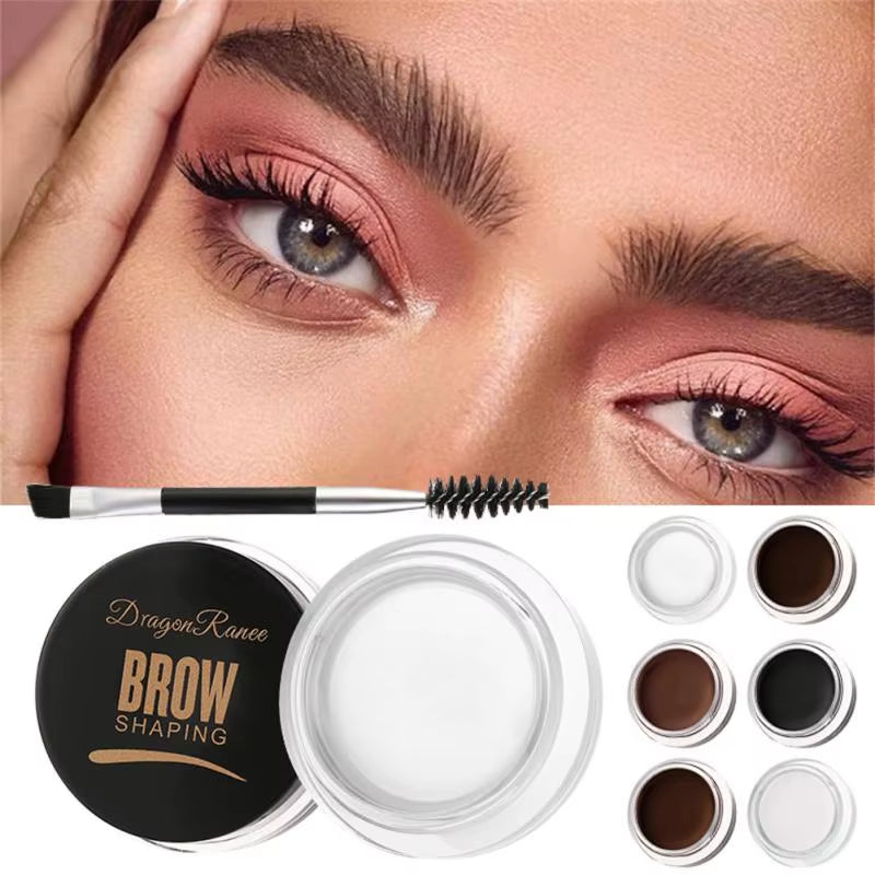 6 Color Eyebrow Cream Gel Tattoo Makeup Eye Brow Tint Long-Lasting Pigment Enhancer Eyebrow Enhancer with Brush Eyes Makeup