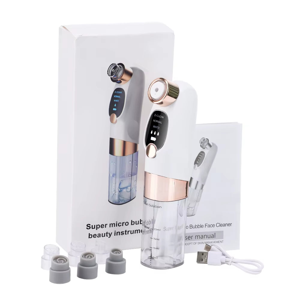 Electric Bubble Blackhead Remover Pimple Black Head Spot Acne Removal Needles Set Vacuum Suction Pore Cleaner Facial Cleaning