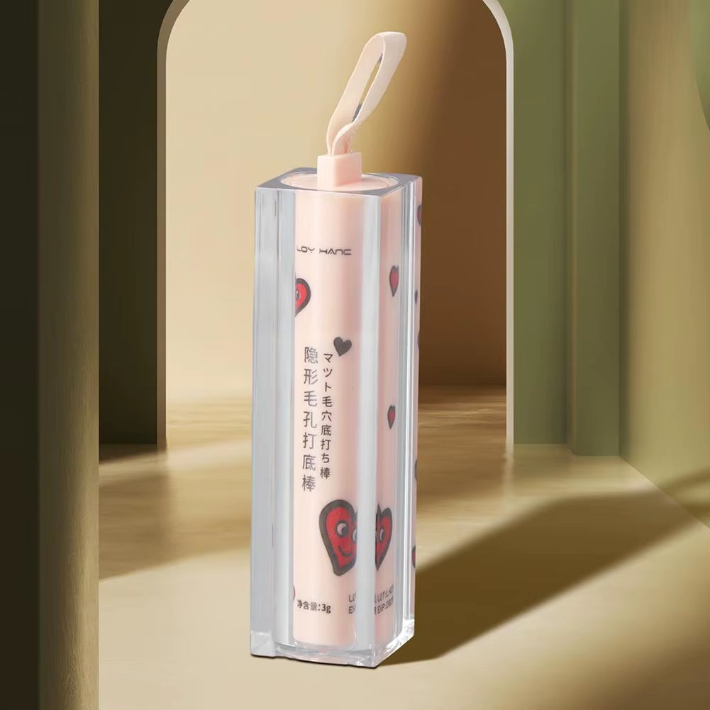Invisible Pore Primer Stick Waterproof Pore Eraser Face Primer Makeup Base Oil-Control Moisturizing Fine Lines Isolation Make Up