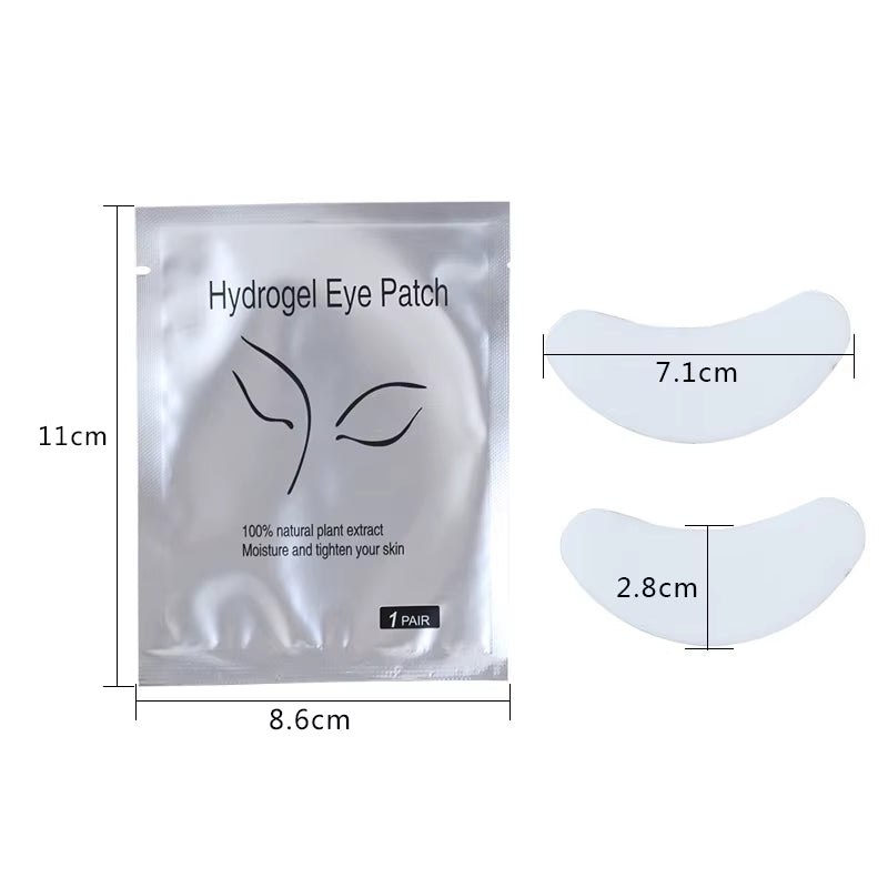 50Pairs Hydrogel Eye Patches for Building Eyelash Extension under Eye Pads Grafted Lash Stickers Beauty Tools