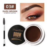 6 Color Eyebrow Cream Gel Tattoo Makeup Eye Brow Tint Long-Lasting Pigment Enhancer Eyebrow Enhancer with Brush Eyes Makeup