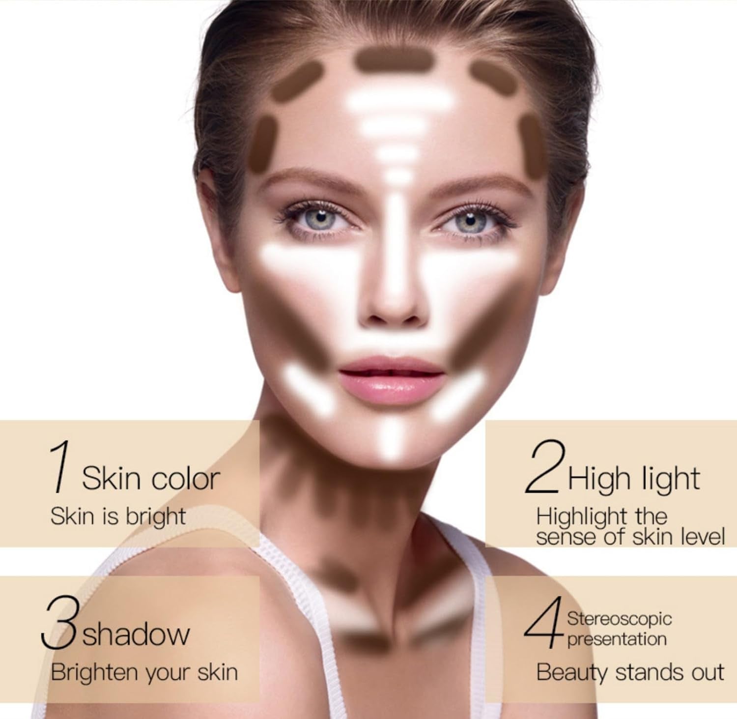 Matte Setting Loose Powder 8 Colors Smooth and Lightweight Face Powder for Brightening and Setting Makeup with Face Puff (03 Soleil)