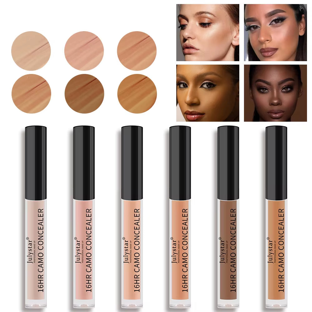Eye Liquid Concealer Base 6 Color Full Coverage Suit for All Skin Face Makeup Face Concealer Cover Dark Circles Foundation Cream