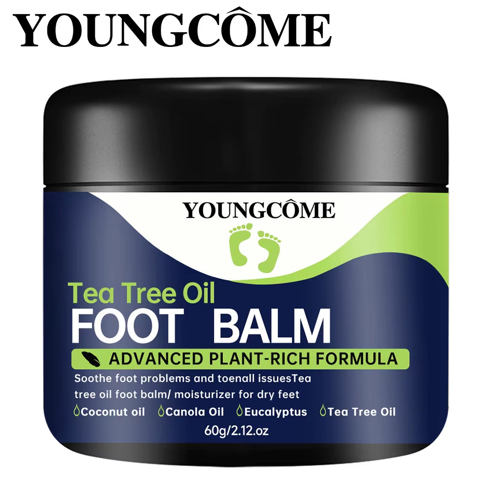 Tea Tree Oil Foot Cream Repairs Cracked Feet Deeply Moisturizes and Nourishes Dry Rough Skin,Softens Hard Skin