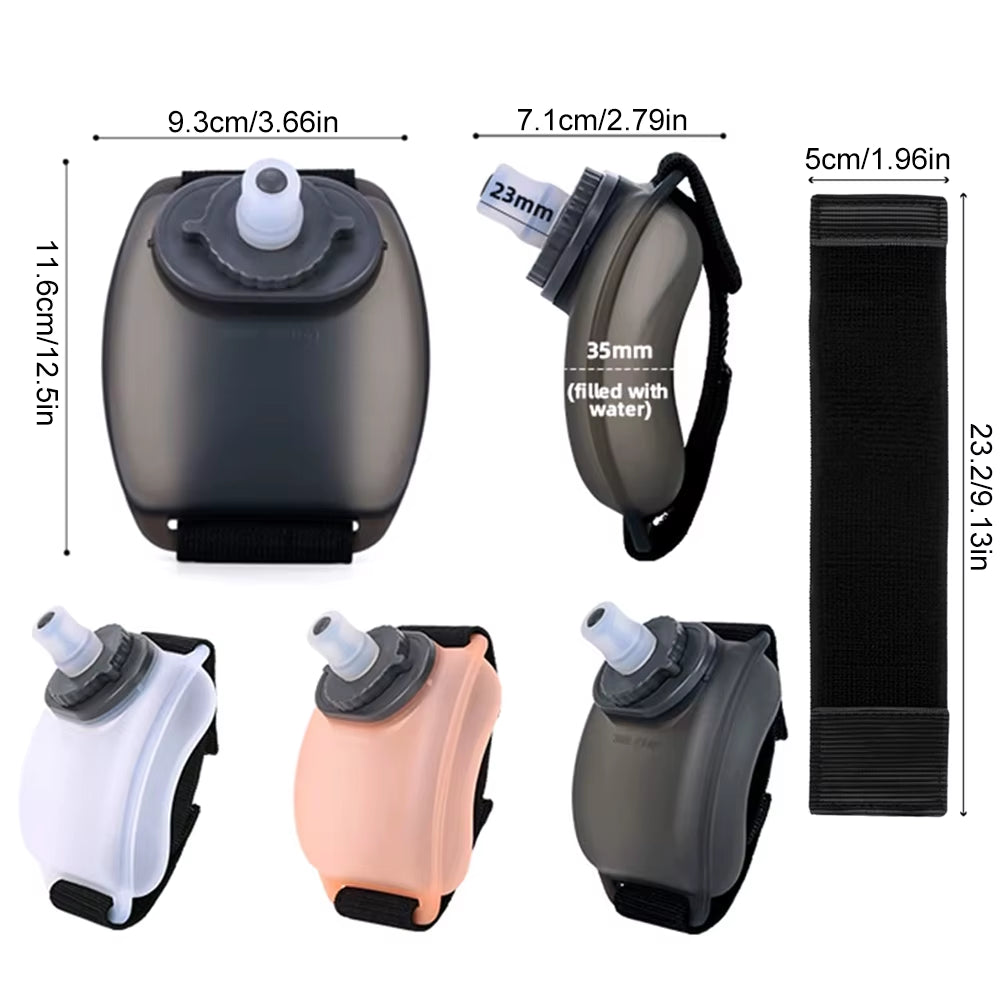 1Pcs Sports Arm Water Bottle, Silicone Wrist Mounted Water Cup for Running Cycling Hiking, Hands-Free Hydration for Outdoor Work