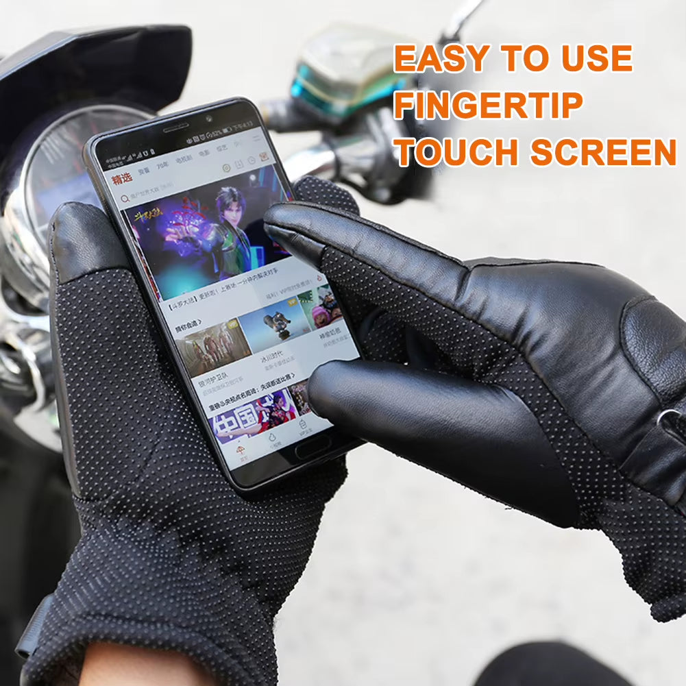 USB Electric Heated Gloves Outdoor Thermal Gloves Hand Warmer Winter Ski Gloves Motorcycle Heated Gloves Waterproof Touch Screen