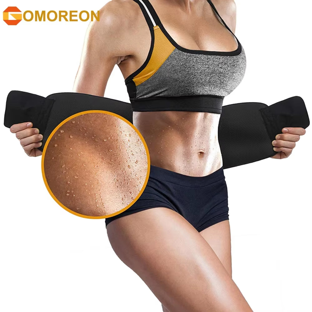 Waist Trimmer Ab Belt, Weight Loss Waist Trainer- Best Abs Accessories for Lower Back Support, Stomach and Back Lumbar Support
