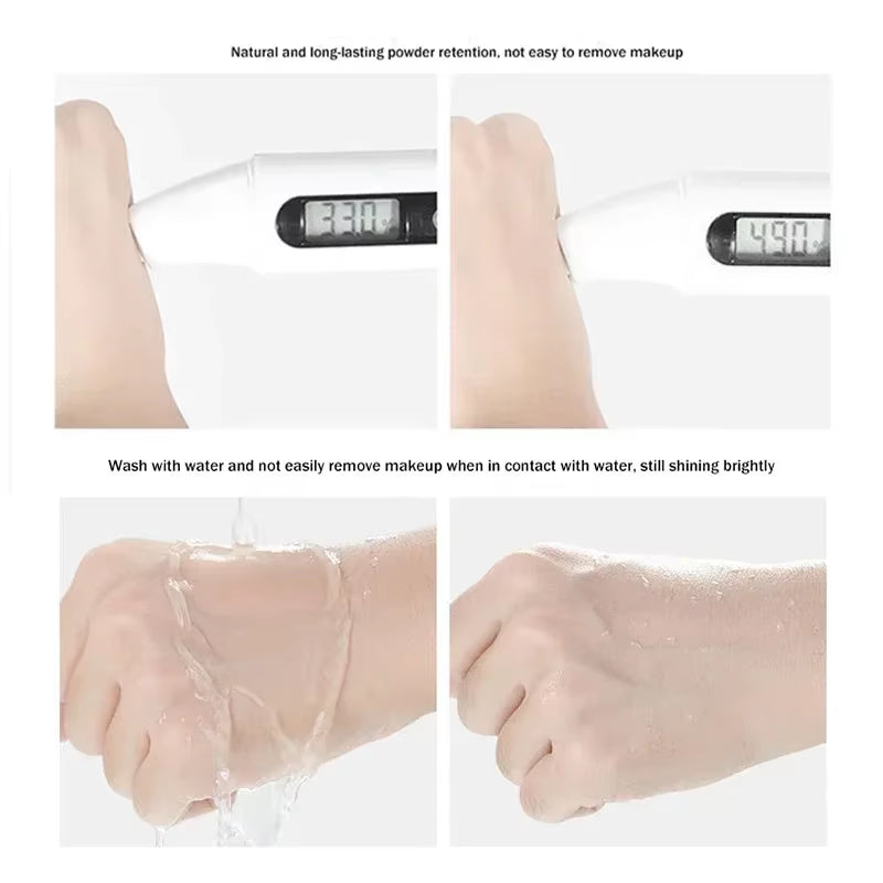 Air Cushion BB Cream Butterfly Powder Puff Moisturizing Foundation Concealer Whitening Oil-Control Waterproof Makeup Cosmetics