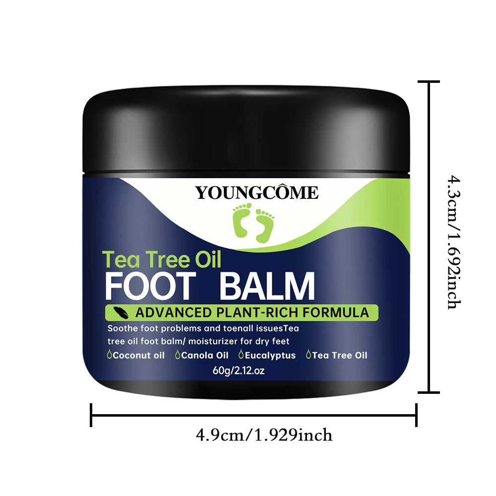Tea Tree Oil Foot Cream Repairs Cracked Feet Deeply Moisturizes and Nourishes Dry Rough Skin,Softens Hard Skin