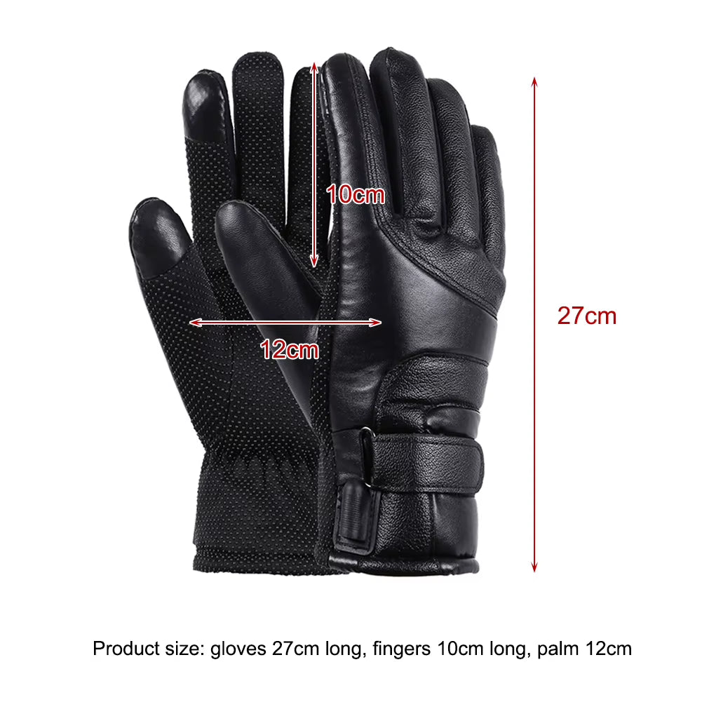 USB Electric Heated Gloves Outdoor Thermal Gloves Hand Warmer Winter Ski Gloves Motorcycle Heated Gloves Waterproof Touch Screen