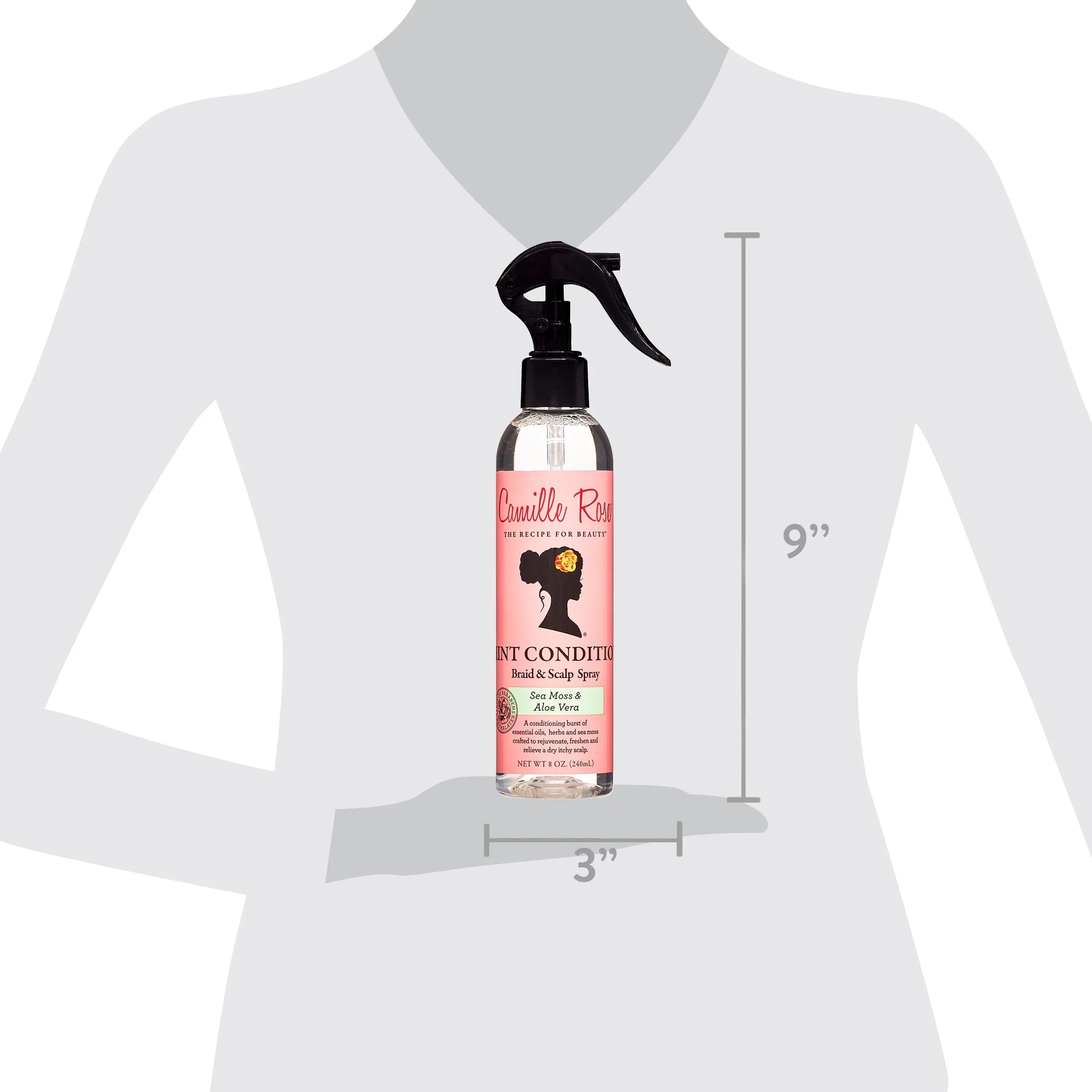 Mint Condition Relieve & Refresh Braid & Scalp Spray with Sea Moss & Aloe Vera, 8Oz