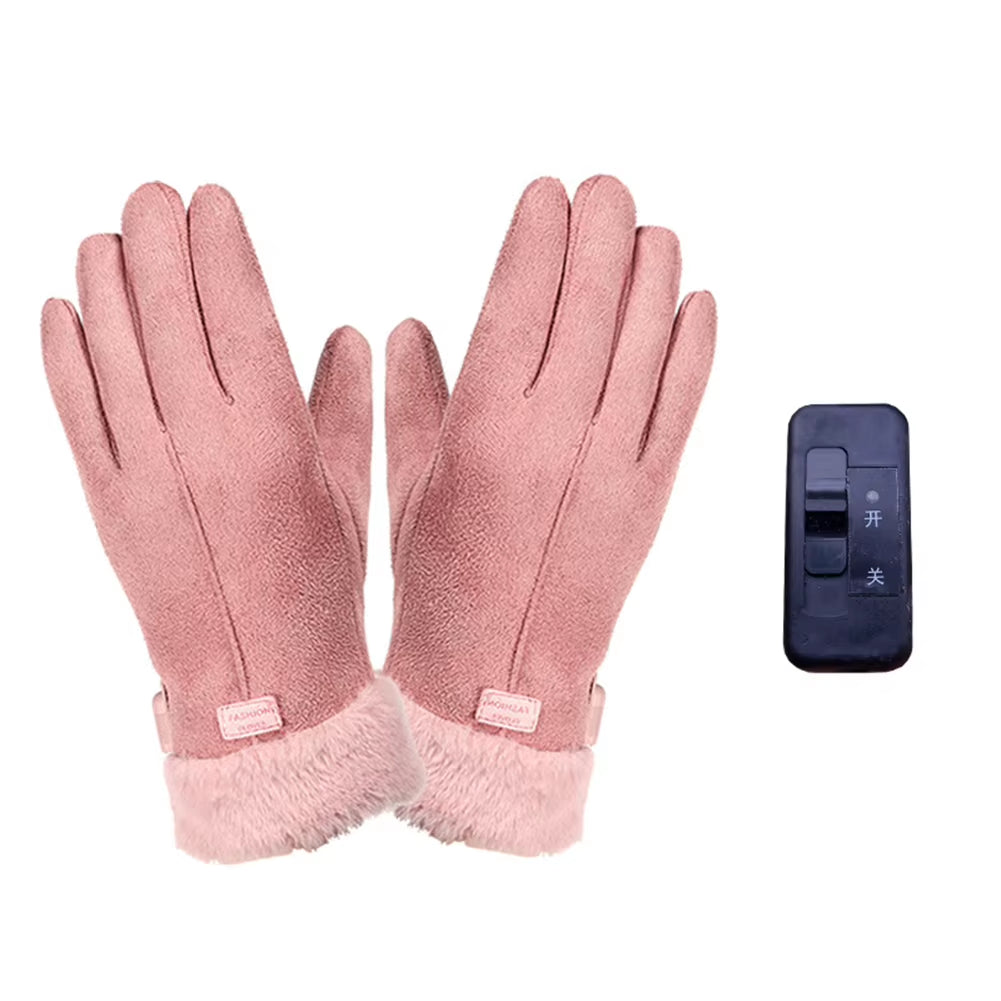 USB Electric Heated Gloves Outdoor Thermal Gloves Hand Warmer Winter Ski Gloves Motorcycle Heated Gloves Waterproof Touch Screen