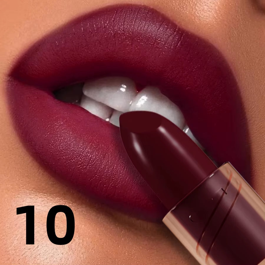 14-Color Matte Lipstick Red Lip Stick Waterproof Sexy Korean Makeup Lip Tint Brown Pink Lip Cosmetic Long Lasting Lip Gloss