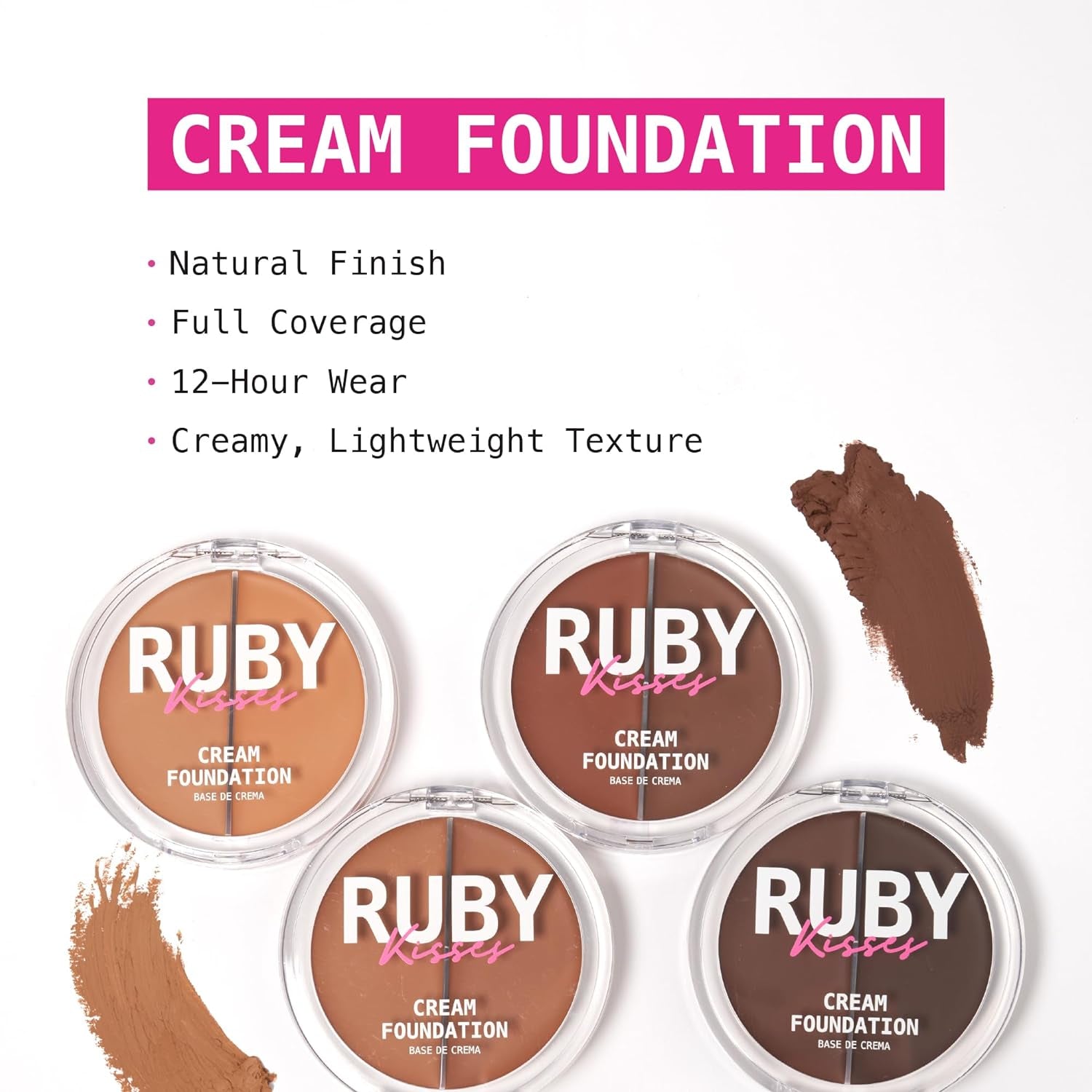 3D Face Creator Cream Foundation & Concealer, 12 Hours Long Lasting, Medium to Full Coverage, Non-Greasy, Ideal for Makeup & Contour Palette (Level 15)