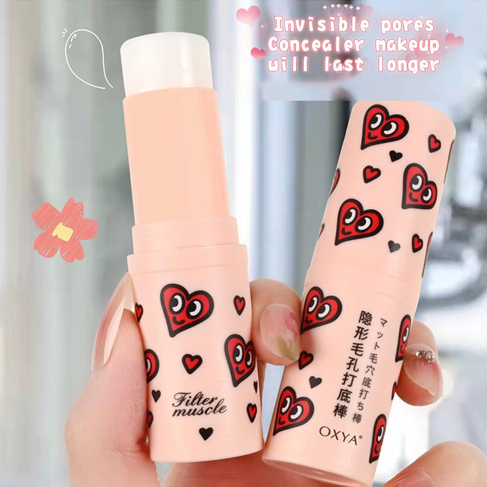 Invisible Pore Primer Stick Waterproof Pore Eraser Face Primer Makeup Base Oil-Control Moisturizing Fine Lines Isolation Make Up