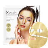 24K Gold Bio Collagen Face Mask, Hydrating Bio Collagen Mask Overnight Collagen Mask Hydrating Collagen Real Deep Mask Skin (34G X2Ea)