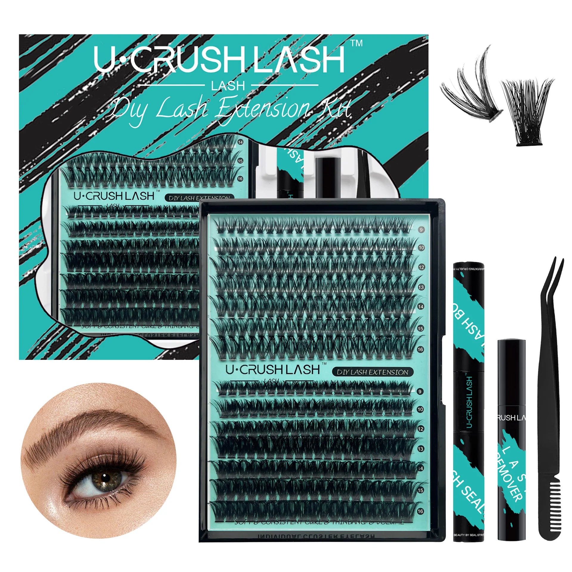 Split Self-Adhesive Solo Bundle Fake Lashes Set