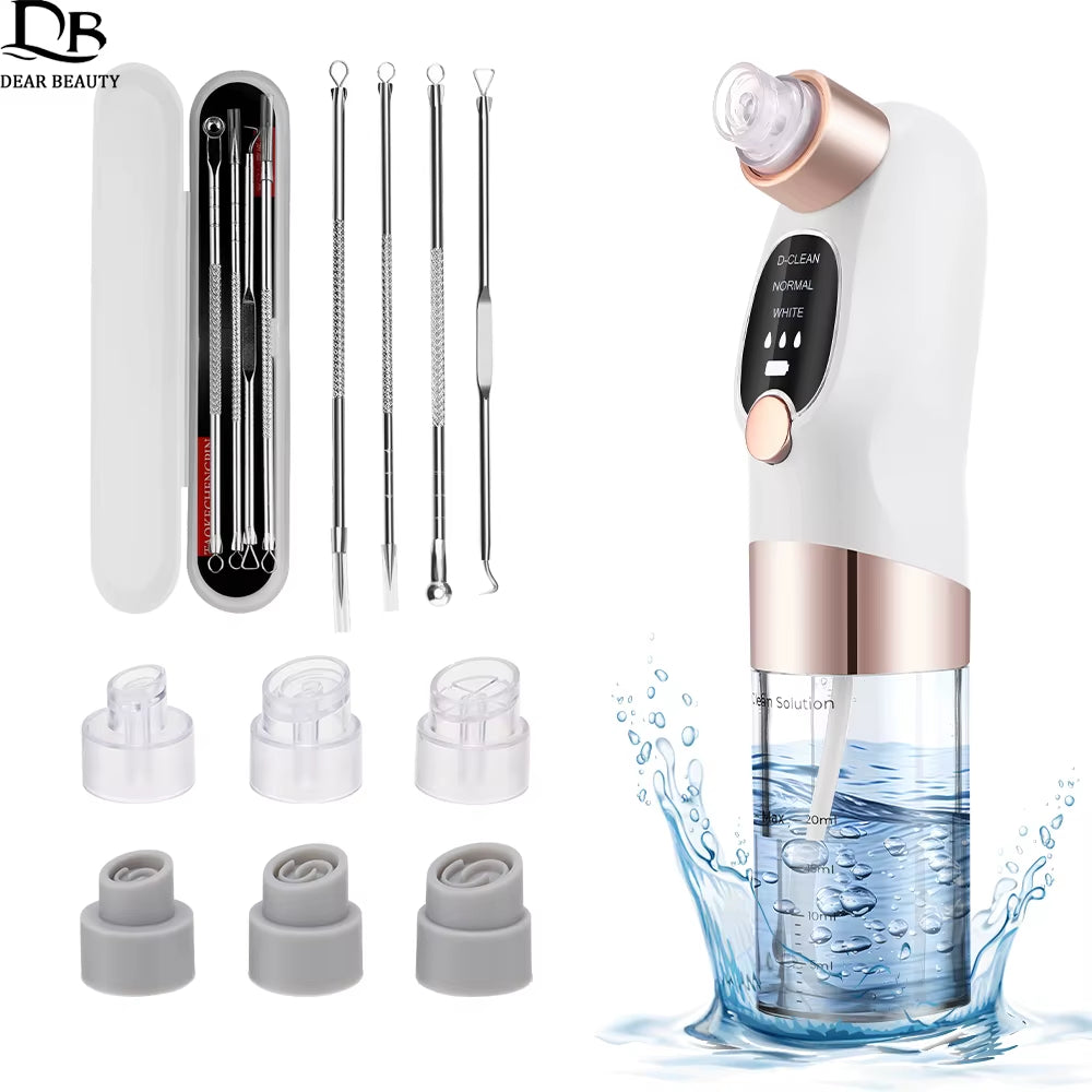 Electric Bubble Blackhead Remover Pimple Black Head Spot Acne Removal Needles Set Vacuum Suction Pore Cleaner Facial Cleaning