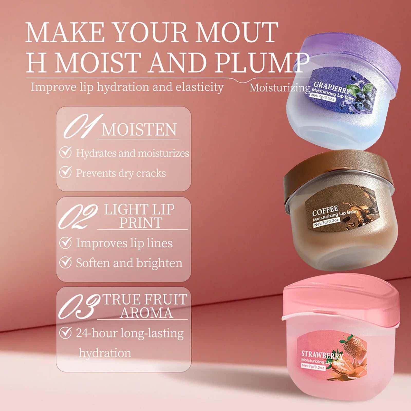 Lip Balm Set,8Pcs Fruit Flavored Lip Care Set,Worthwith Admd Lip Balm Set,Mini Lip Balm anti Chapping Lip Mmoisturizers,Moisturizing & Repairing