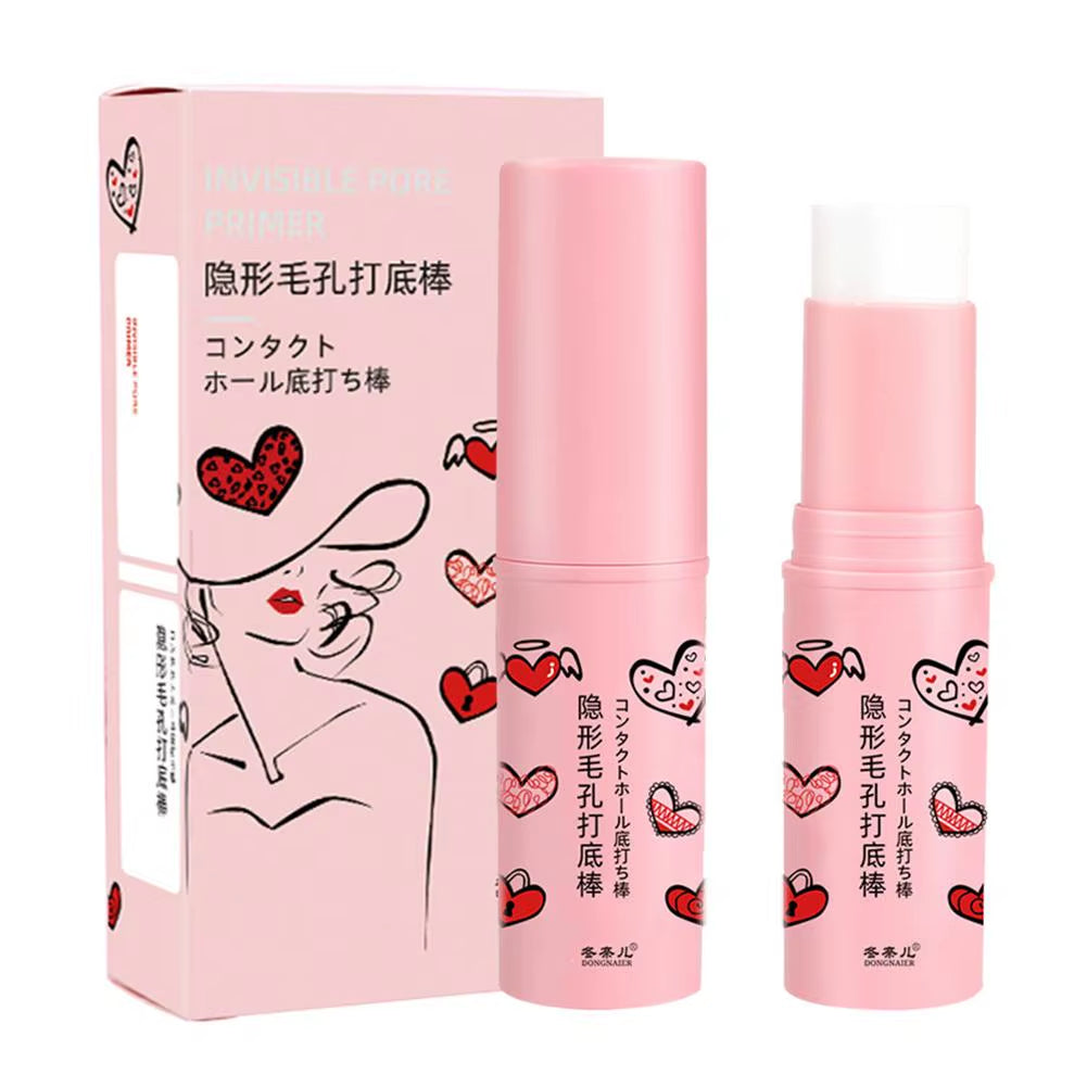 Invisible Pore Primer Stick Waterproof Pore Eraser Face Primer Makeup Base Oil-Control Moisturizing Fine Lines Isolation Make Up