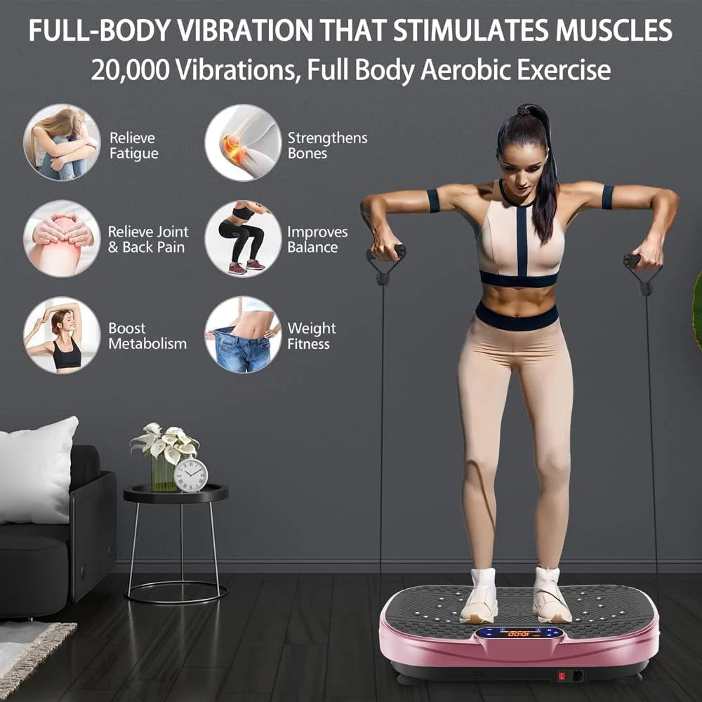 Vibration Plate Fitness Platform Exercise Machine -Full Body Vibrating Shaking Workout Fitness Platform Vibration Plate for Home Gym 200W