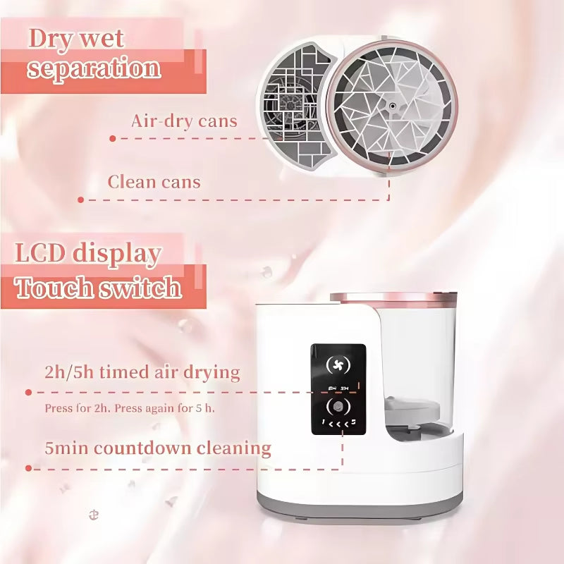 Electric 3 in 1 Makeup Brush Cleaneing Machine Makeup Brush Dryer Portable Automatic USB Cosmetic Brushes Cleaner Tool