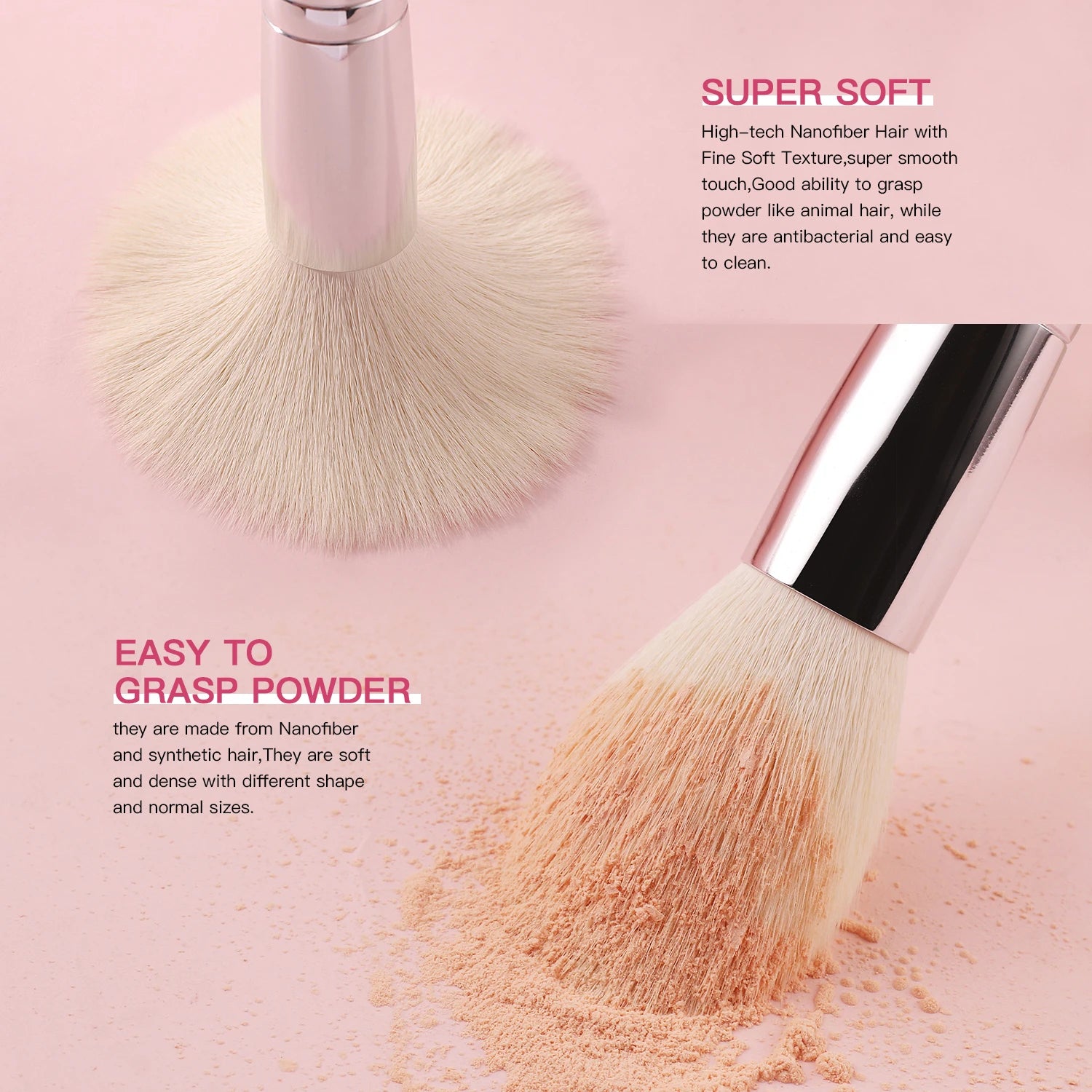 Black Makeup Brushes Set Professional Natural Goat Hair Brushes Foundation Powder Contour Eyeshadow Make up Brushes