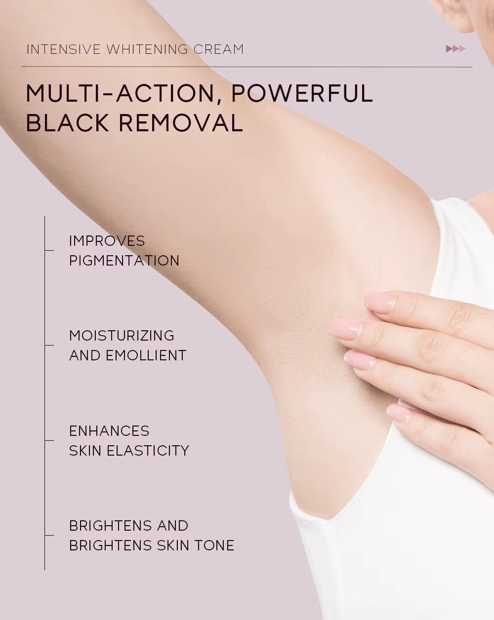 Whitening Cream for Dark Skin Underarm Bleaching Armpit Lightening and Intimate Area Woman Moisturizer Korean Skin Care Products