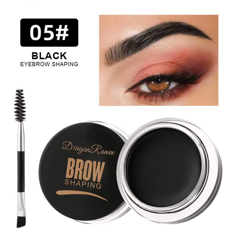 6 Color Eyebrow Cream Gel Tattoo Makeup Eye Brow Tint Long-Lasting Pigment Enhancer Eyebrow Enhancer with Brush Eyes Makeup