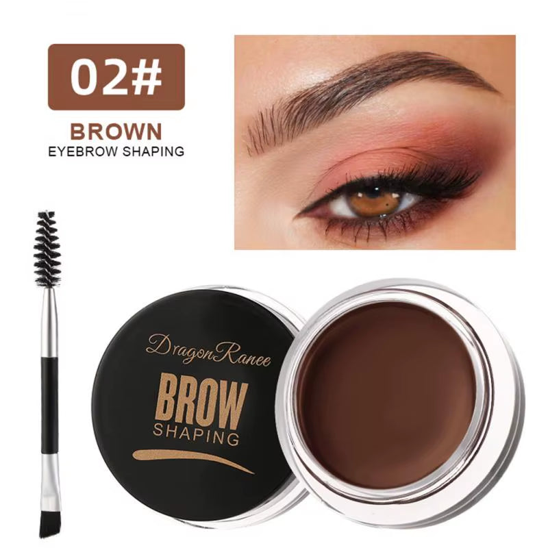 6 Color Eyebrow Cream Gel Tattoo Makeup Eye Brow Tint Long-Lasting Pigment Enhancer Eyebrow Enhancer with Brush Eyes Makeup