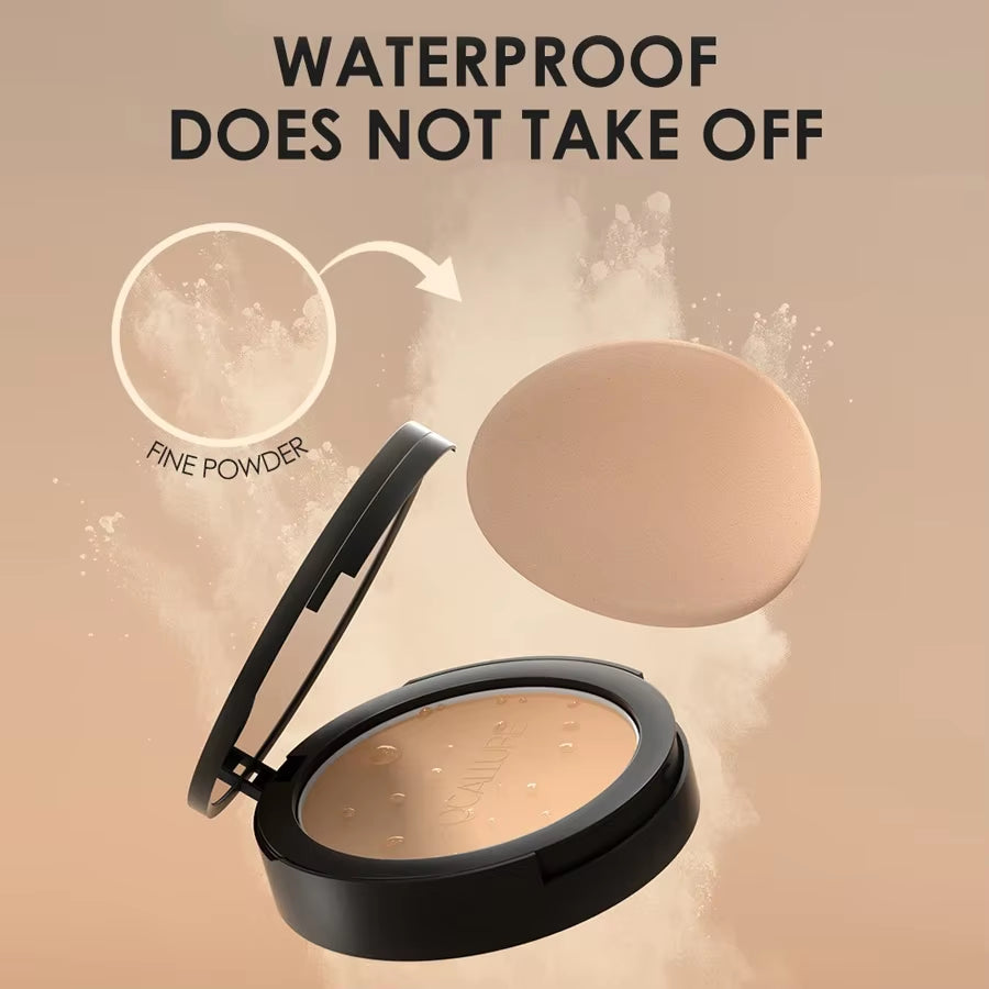 Mineral Face Pressed Powder Natural Foundation Oil Control Smooth Finish 3 Colors Concealer Setting for Makeup