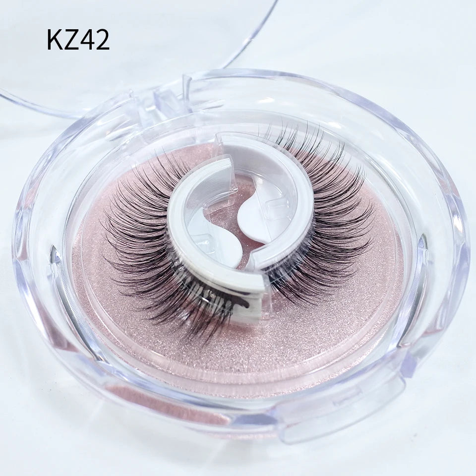 Reusable Adhesive Eyelashes New Arrival Wispy Thick Natural Eye Lashes Makeup Fake Eyelashes  