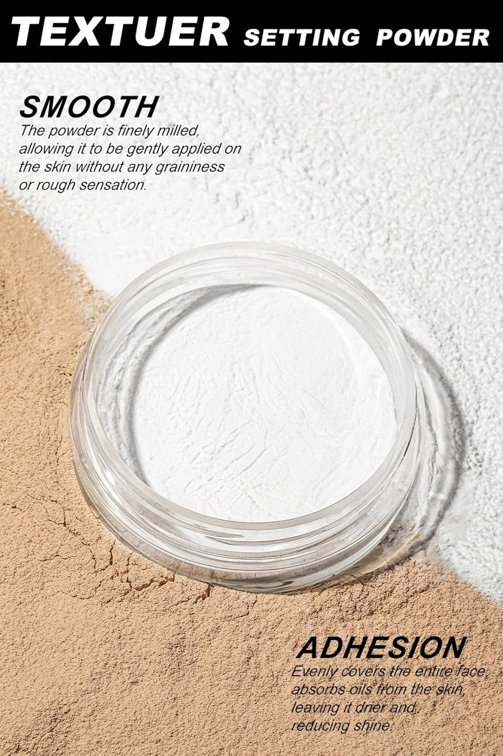 Matte Setting Loose Powder 8 Colors Smooth and Lightweight Face Powder for Brightening and Setting Makeup with Face Puff (03 Soleil)