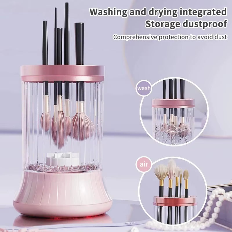 Electric 3 in 1 Makeup Brush Cleaneing Machine Makeup Brush Dryer Portable Automatic USB Cosmetic Brushes Cleaner Tool