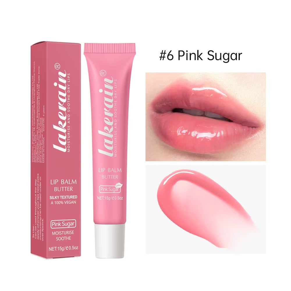 Crystal Lip Balm Butter Moisturizing Lip Gloss Oil Jelly Lipgloss Liquid Lipstick Lip Tint Brown Sugar Cherry Pink Lips Makeup