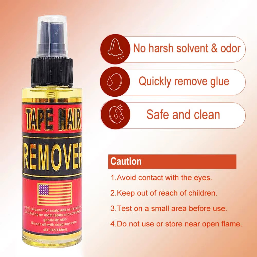 Tape in Extension Remover 118Ml,Wig Glue Remover Adhesive Fast Acting,Removes Hair Glue,Wig Tape,Double Sided Extension Tape