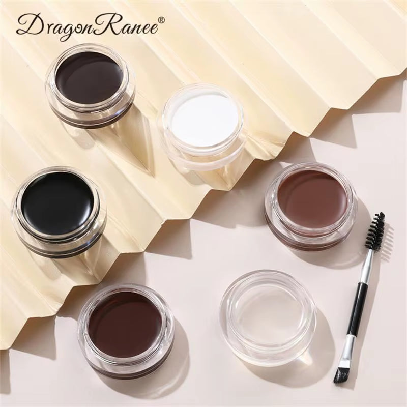 6 Color Eyebrow Cream Gel Tattoo Makeup Eye Brow Tint Long-Lasting Pigment Enhancer Eyebrow Enhancer with Brush Eyes Makeup