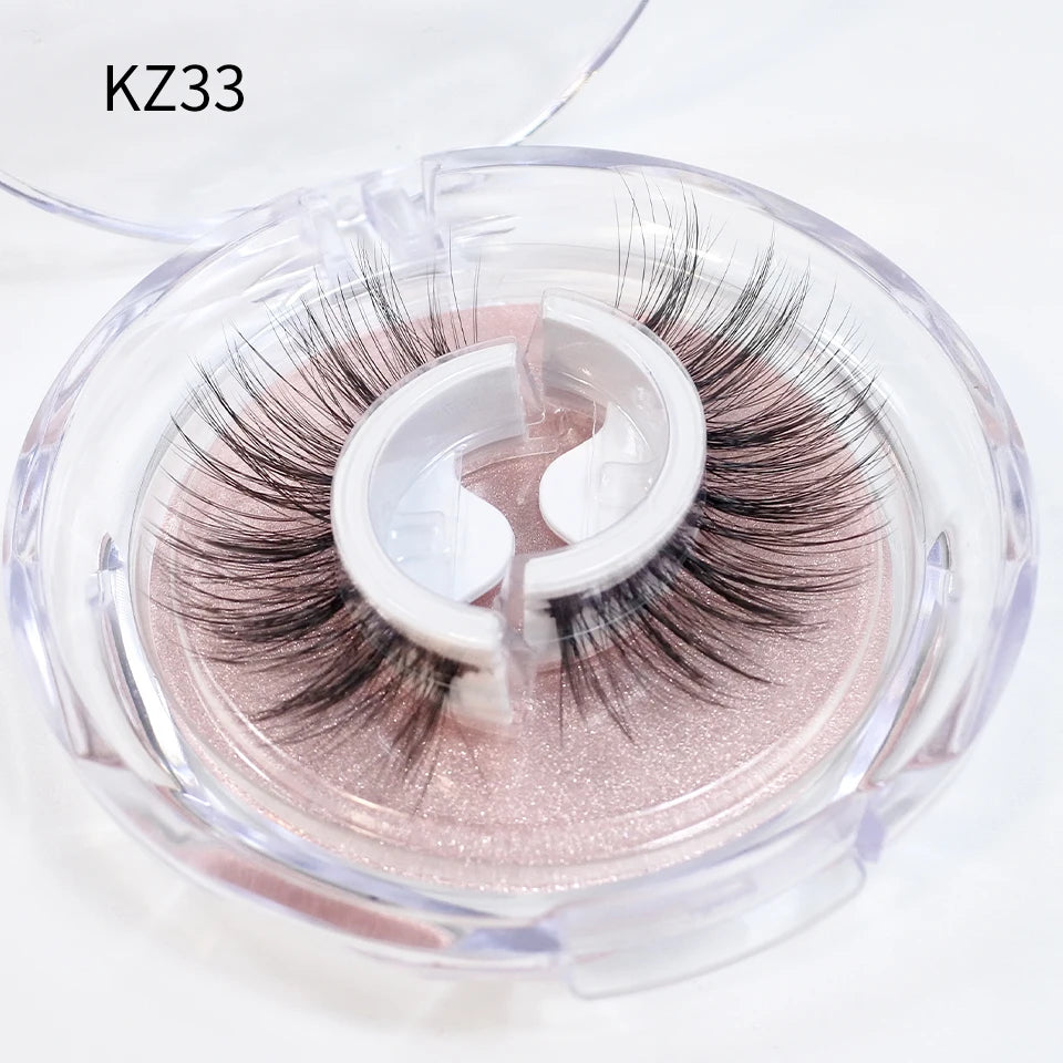 Reusable Adhesive Eyelashes New Arrival Wispy Thick Natural Eye Lashes Makeup Fake Eyelashes  