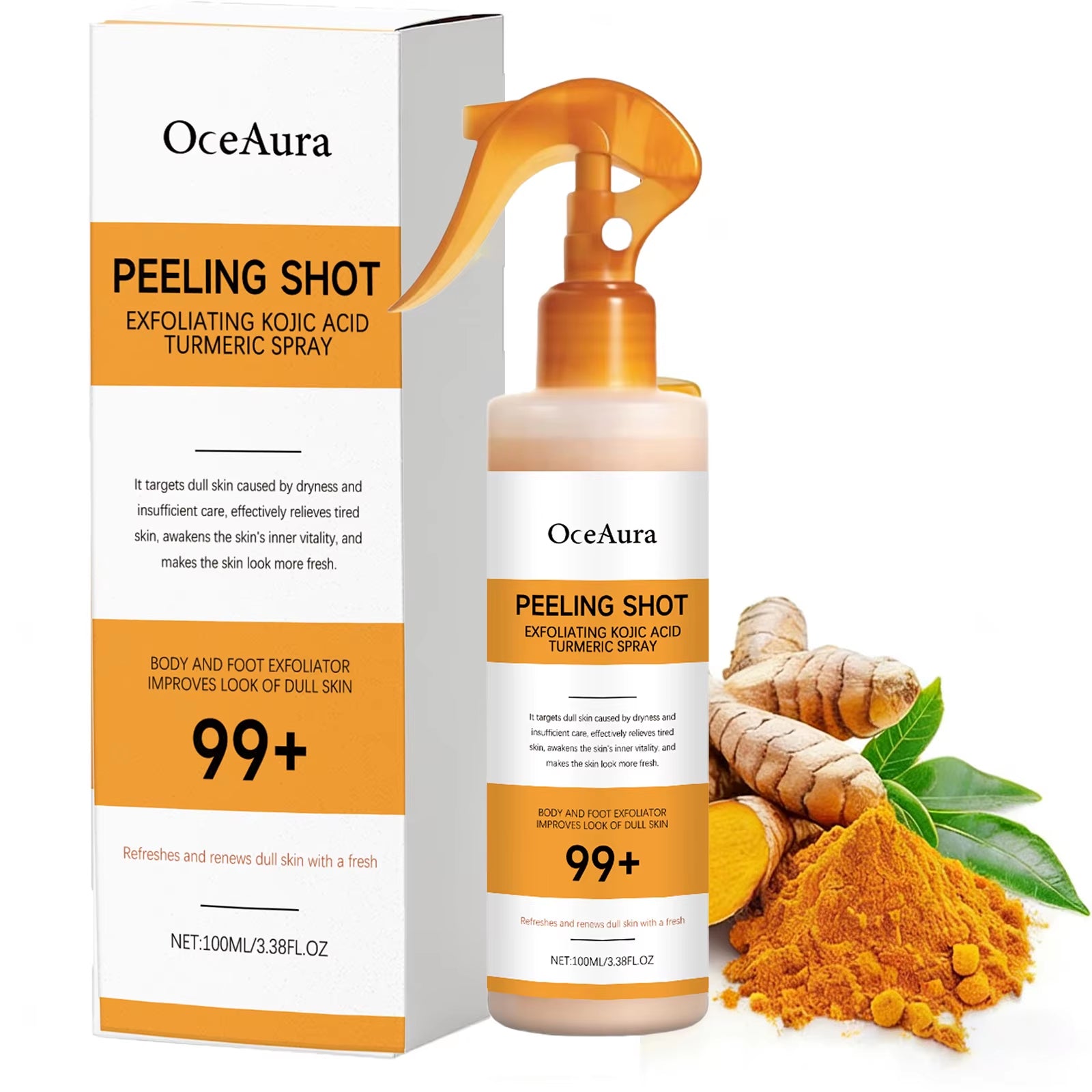 Body Keratin Care Kojic Acid Turmeric Spray Gently Exfoliating Peeling Solution Nourishing Hydrating Skin Care All Skin Types