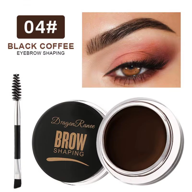 6 Color Eyebrow Cream Gel Tattoo Makeup Eye Brow Tint Long-Lasting Pigment Enhancer Eyebrow Enhancer with Brush Eyes Makeup